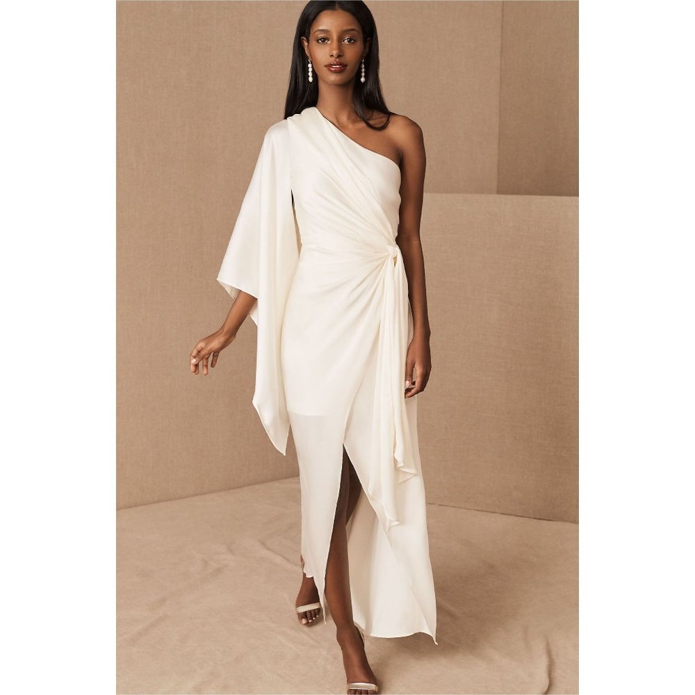 BHLDN Significant Other Bequia Dress Size 4 NEW One Shoulder Draped